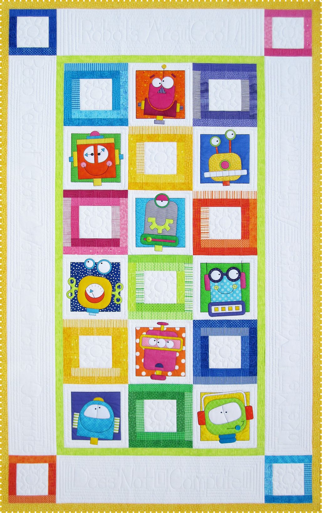 Robots Twin Size Quilt