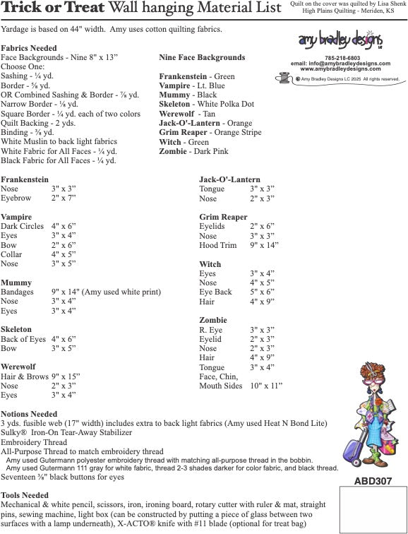 Trick or Treat Quilt Pattern