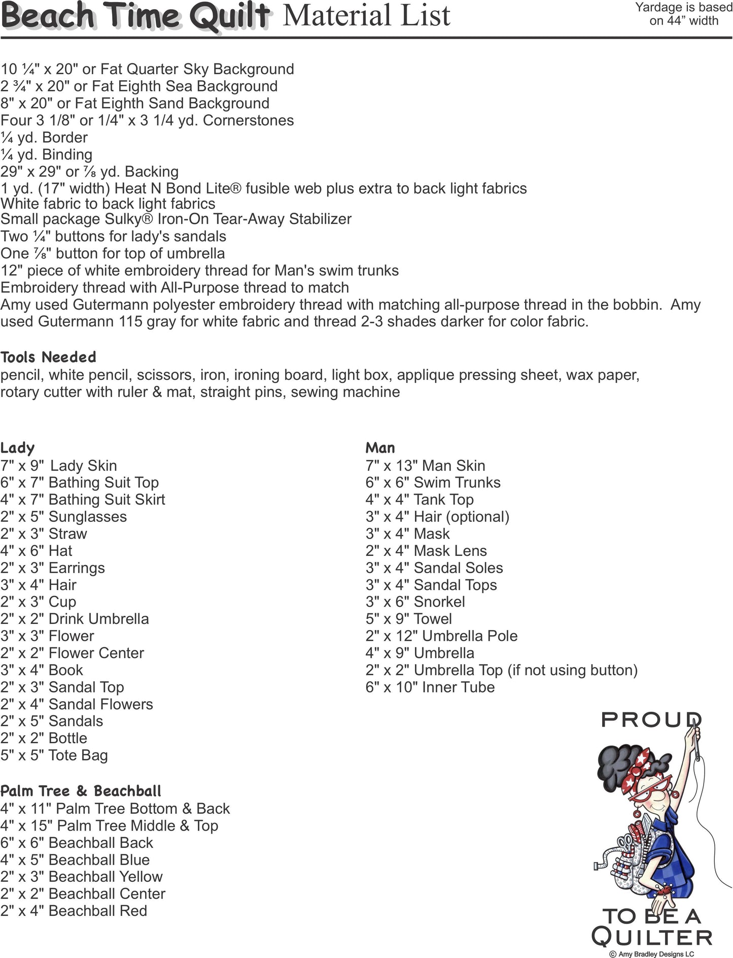 Beach Time Quilt Pattern