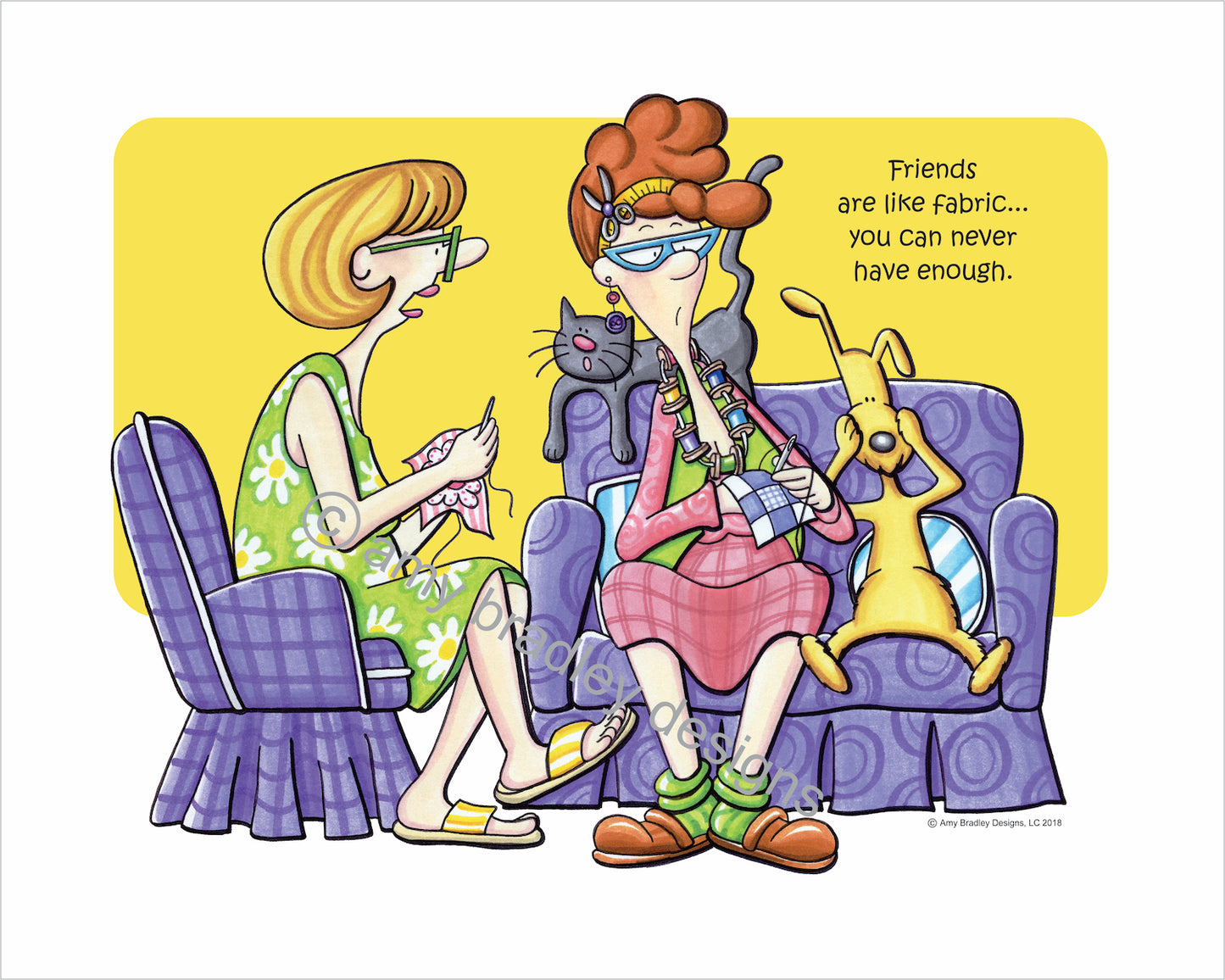 Quilt Diva Friends Day Print