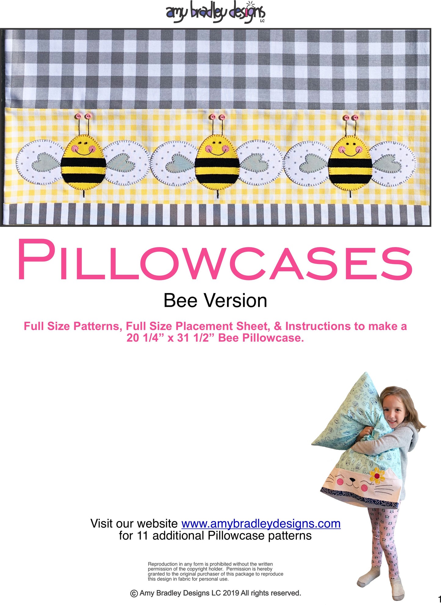 Bee Pillowcase Download Pattern