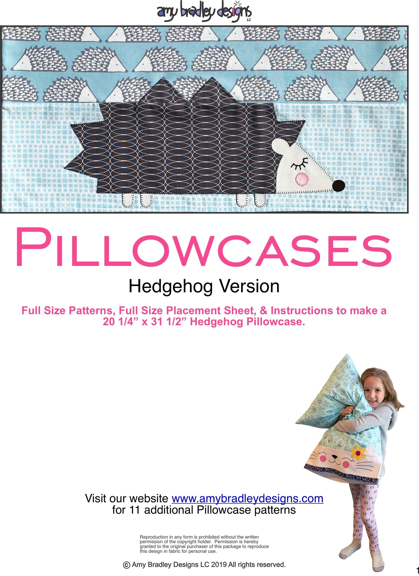Hedgehog Pillowcase Download Pattern