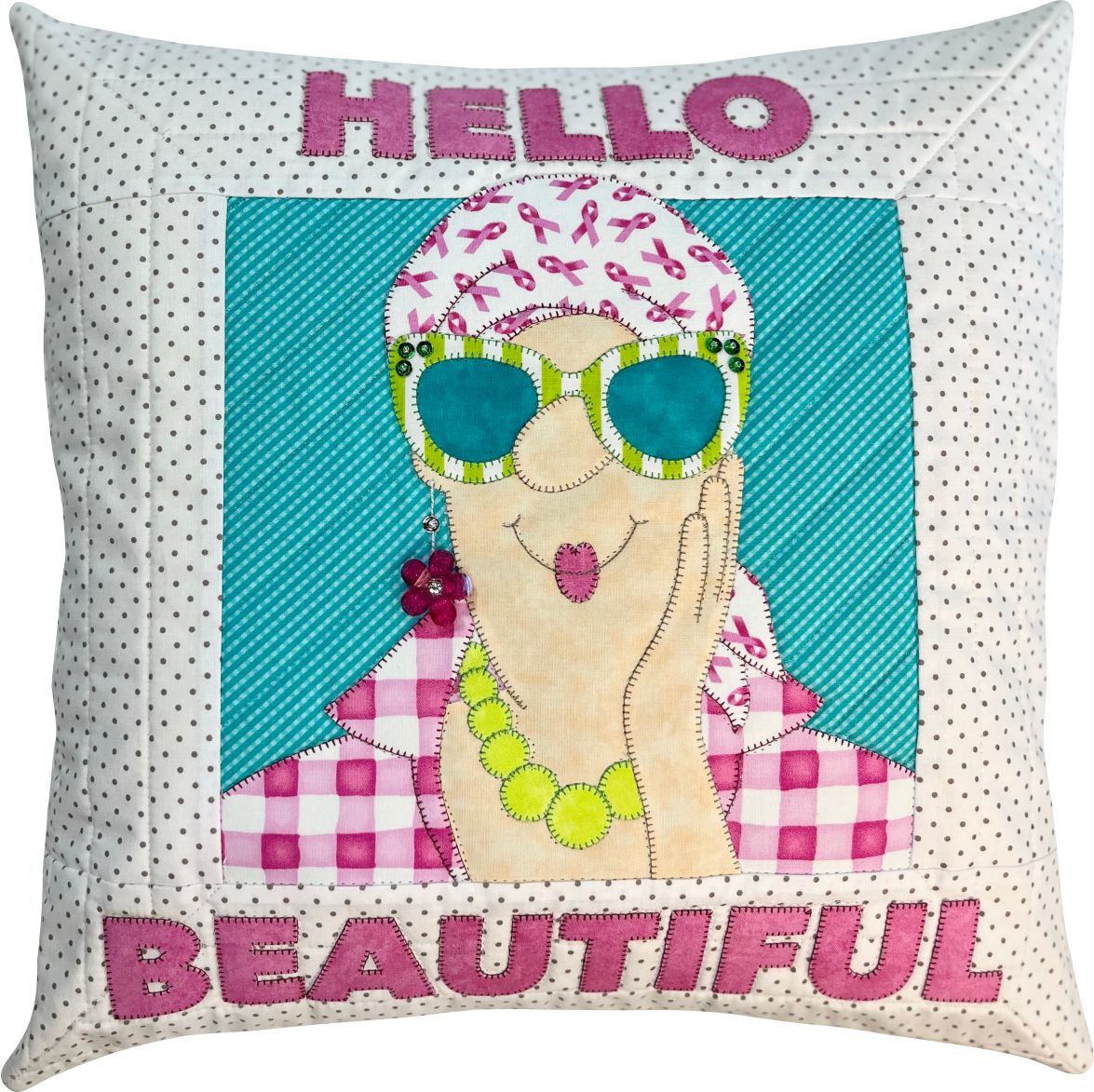 Hello Beautiful Wallhanging & Pillow Download Pattern