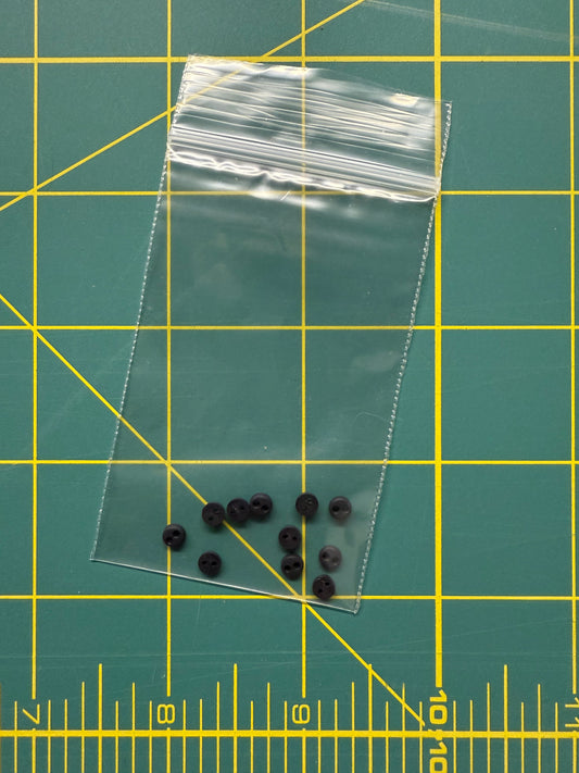 1/8" Black Buttons