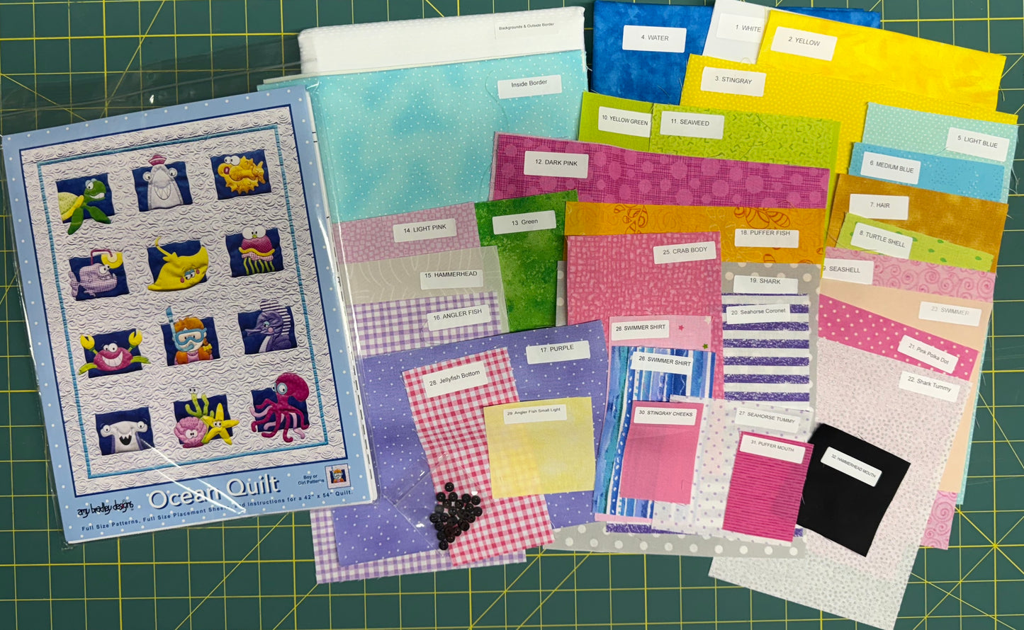 Ocean Quilt Pattern & Fabric Kit