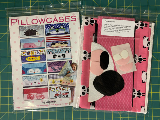Panda Pillowcase Fabric Kit & Pattern