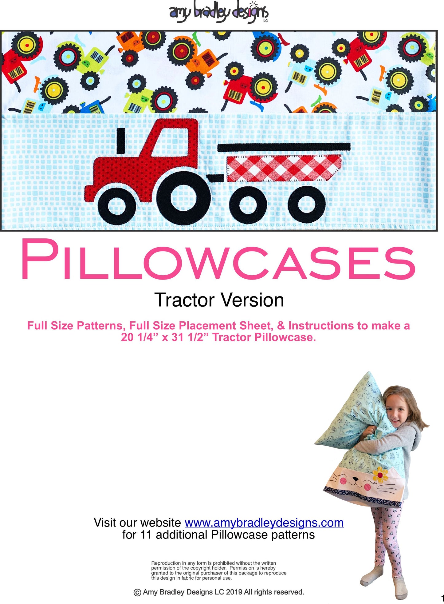 Tractor Pillowcase Download Pattern