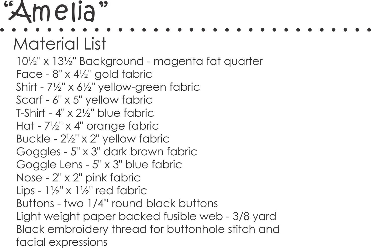 Amelia Paper Pattern