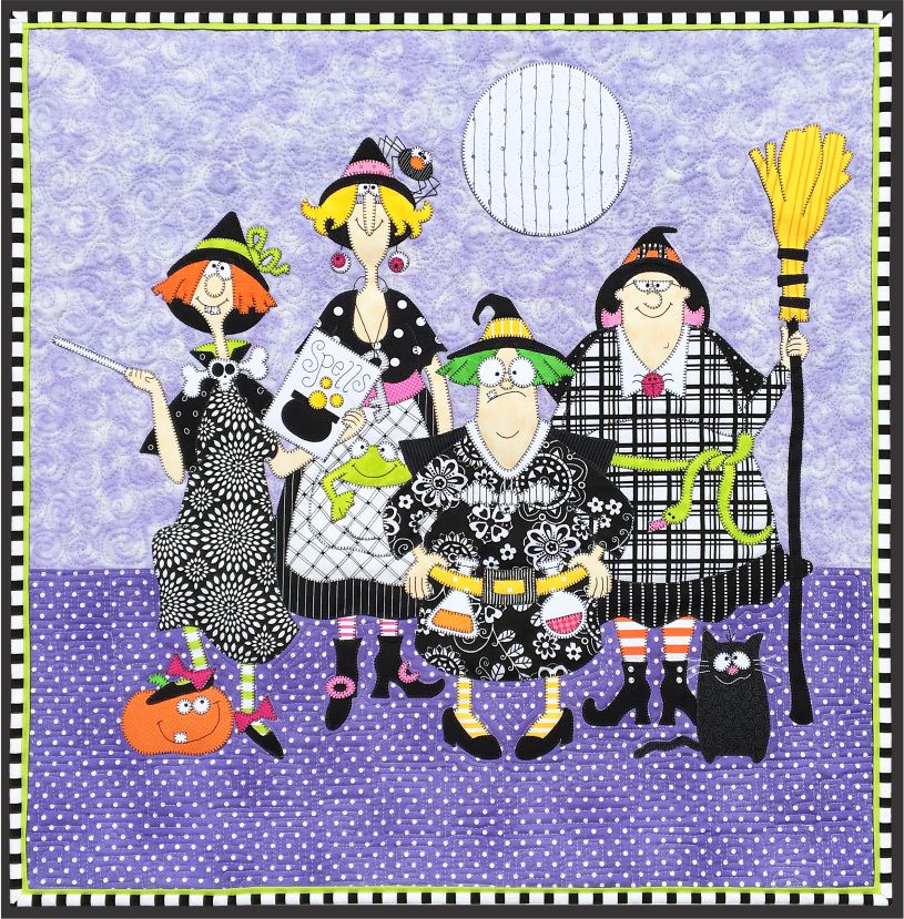 Four Witches Wallhanging Download Pattern