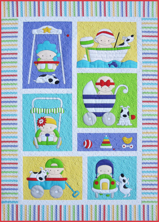 Babies Seven Block Quilt Download Pattern