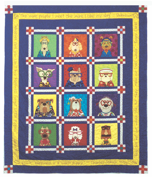 Dazzling Dogs Quilt Download Pattern